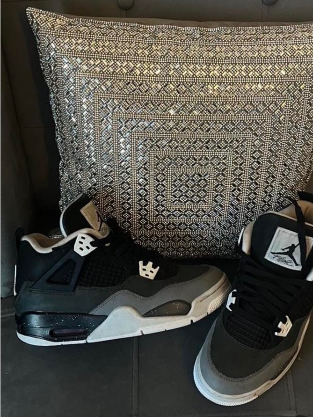 Jordan Kids Black and Gray Basketball Sneakers - Picture 2 of 3